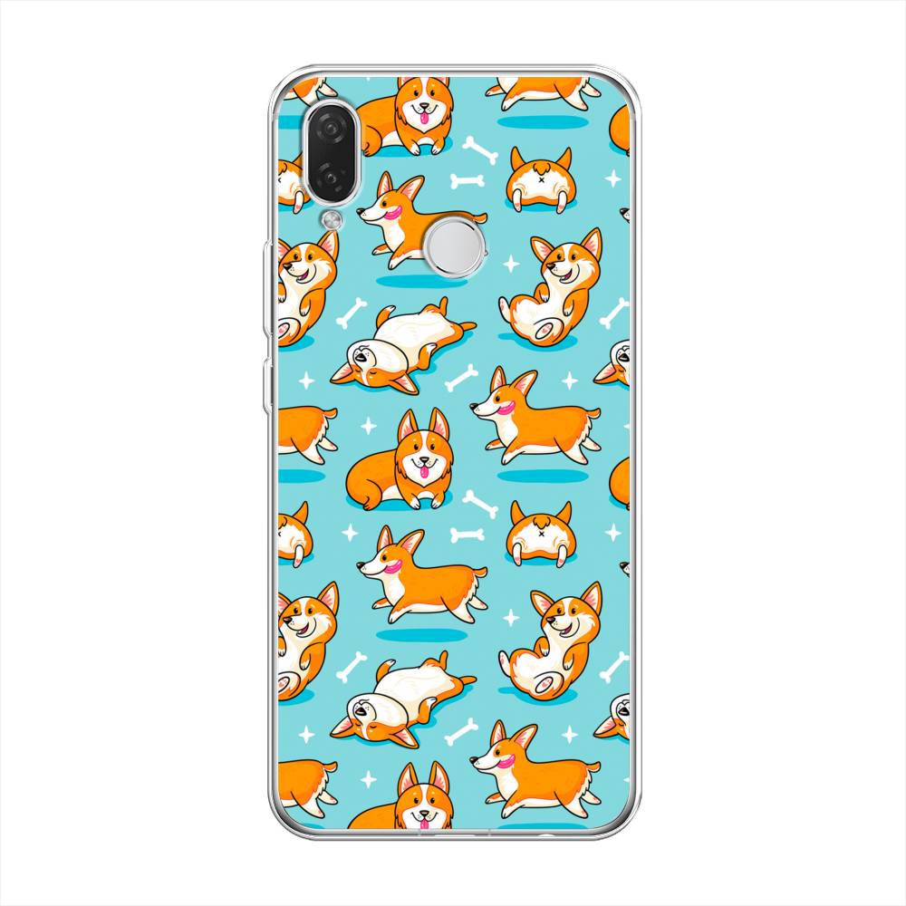 

Чехол Awog на Huawei Nova 3i "Веселые корги", Коричневый, 68350-2