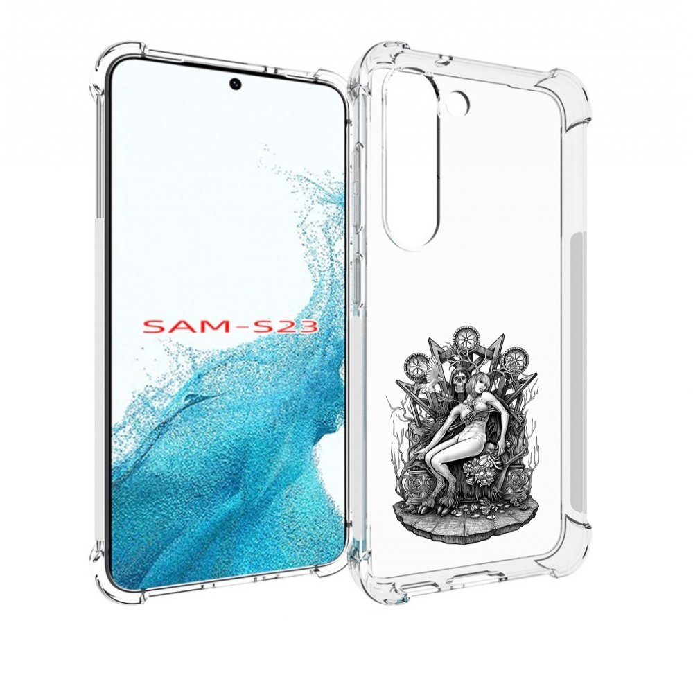 

Чехол MyPads девушка на троне для Samsung Galaxy S23, Прозрачный, Tocco