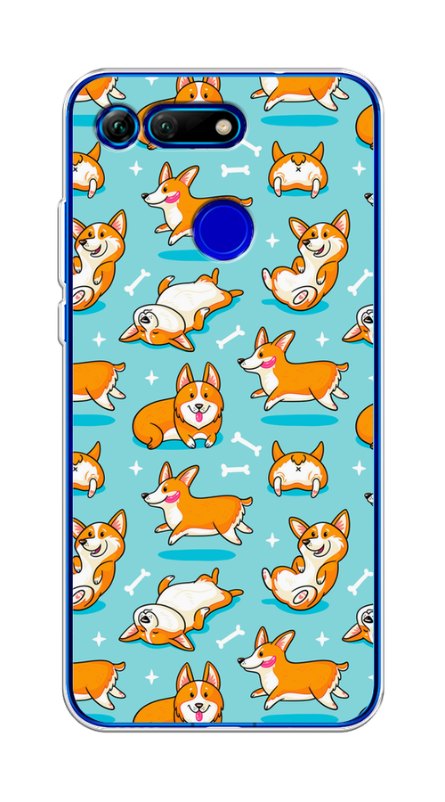 

Чехол Awog на Honor V20 (View 20) "Веселые корги", Коричневый, 67350-2