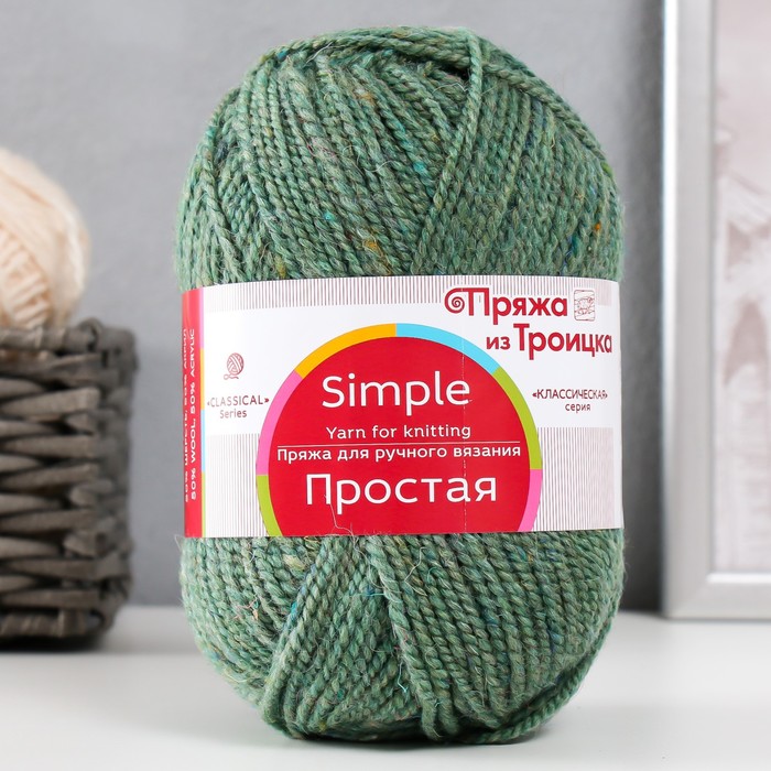 

Троицкая камвольная фабрика Пряжа "Простая" 50% шерсть, 50% акрил 200м/100гр (273-Шторм)