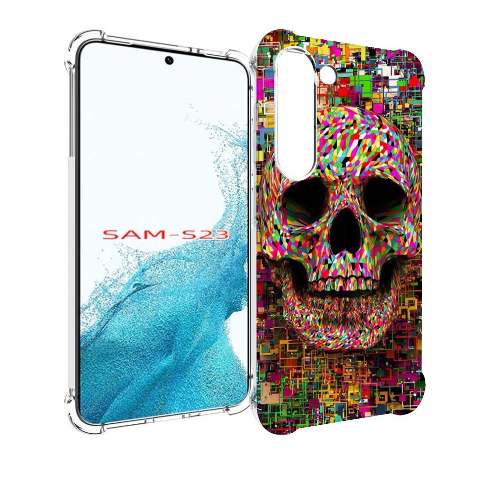 

Чехол MyPads череп красочные цвета для Samsung Galaxy S23, Прозрачный, Tocco