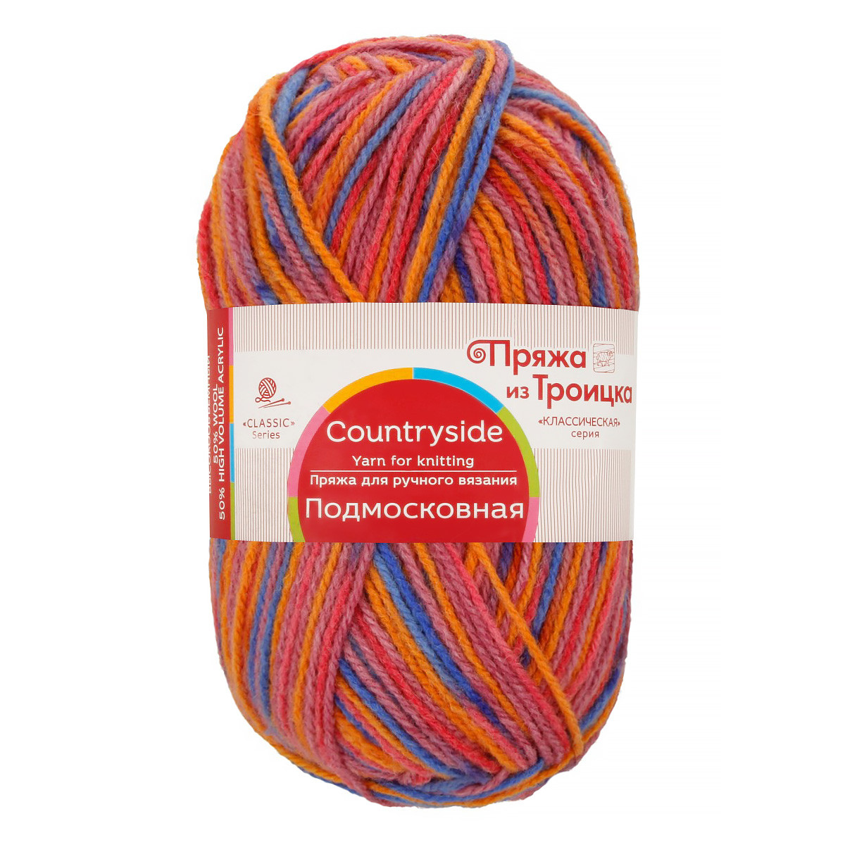 

Пряжа "Подмосковная" 50% шерсть, 50% акрил 250м/100гр (2607, секционный)