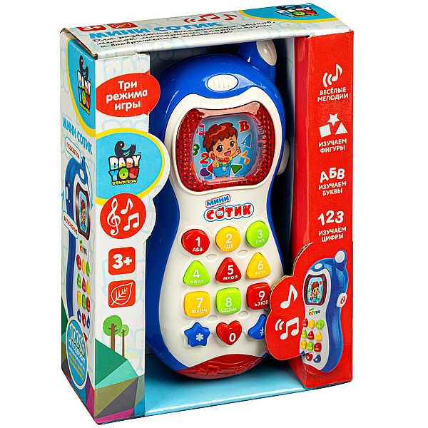 

Игрушка Bondibon Мини-сотик ВВ4542, Синий, пластиковый, Мини-сотик