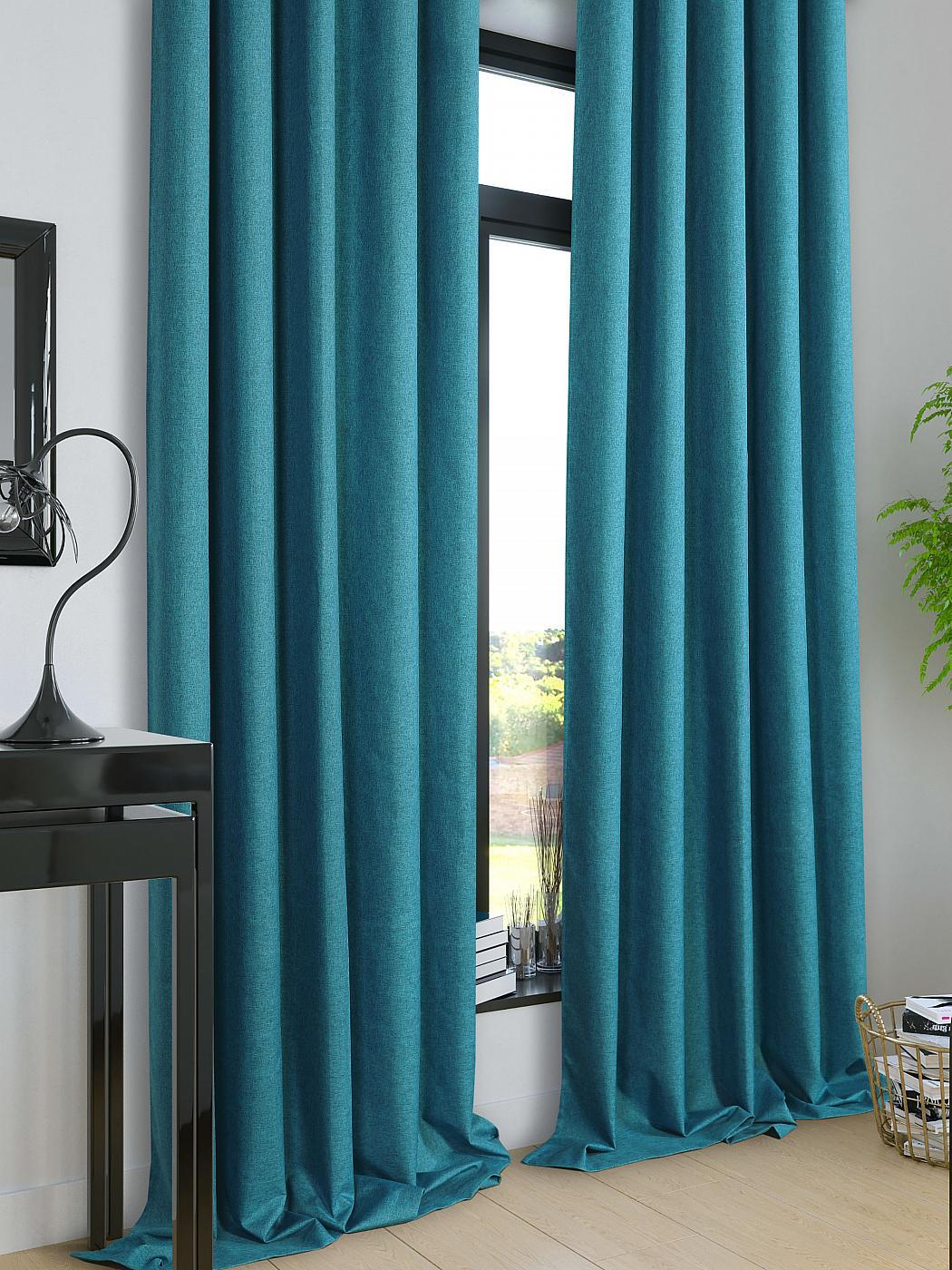 

Комплекты штор AT HOME Сенсио (морская волна) высота 270 см, ширина 150 см, Синий/Голубой, 206589