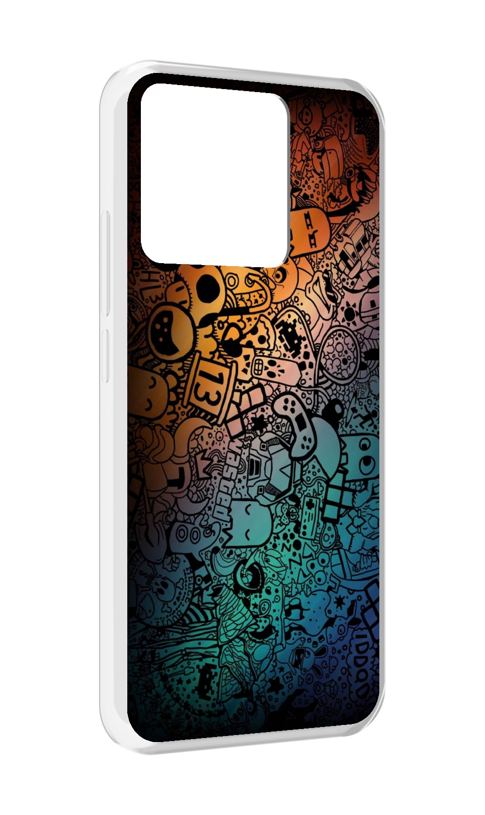 

Чехол MyPads Tocco для Xiaomi Redmi 10A стикеты в тени, Прозрачный, Tocco