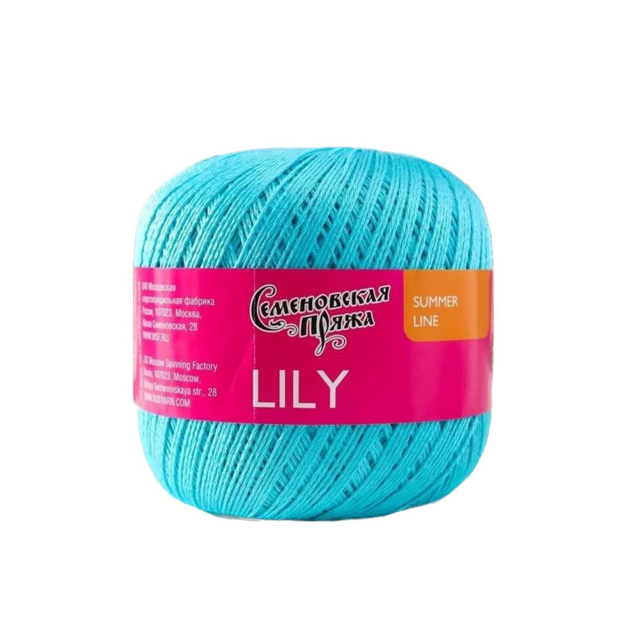 

ПряжаПряжа Lily (Лилия) хлопок мерсеризованный 100% 392м/100гр цв.айсберг (343), Голубой