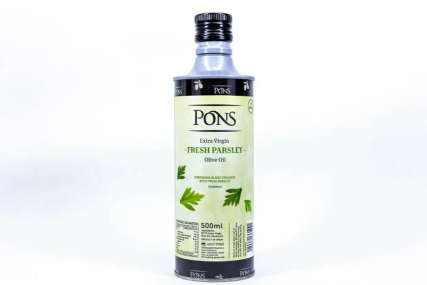 

Оливковое масло высшего качества Pons Extra Virgin Fresh Parsley свежая петрушка, 500 мл, понссосвкусом