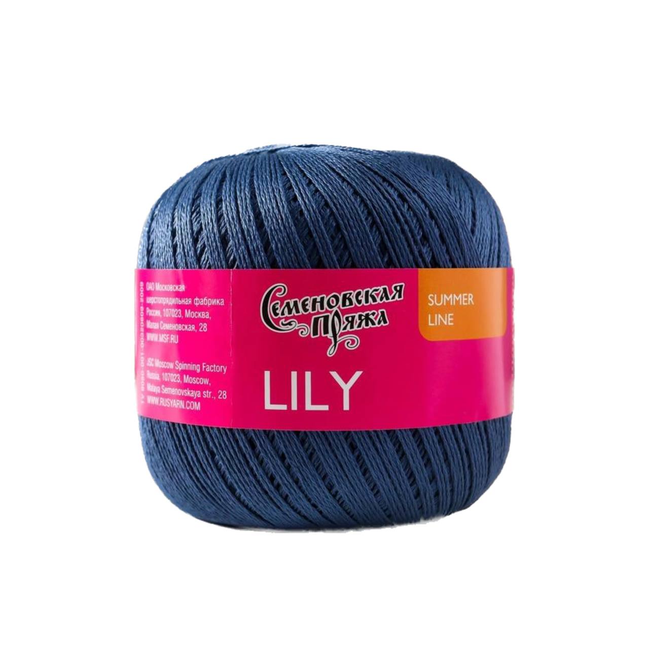

ПряжаПряжа Lily (Лилия) хлопок мерсеризованный 100% 392 м/100гр цв.марин (647), Синий