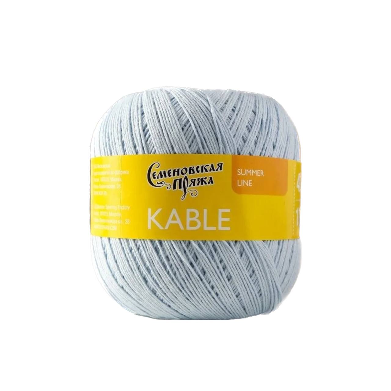 

Семеновская пряжа Пряжа Kable (Кабле) 100% хлопок 430м/100гр перванш_x1 (30005), Серый