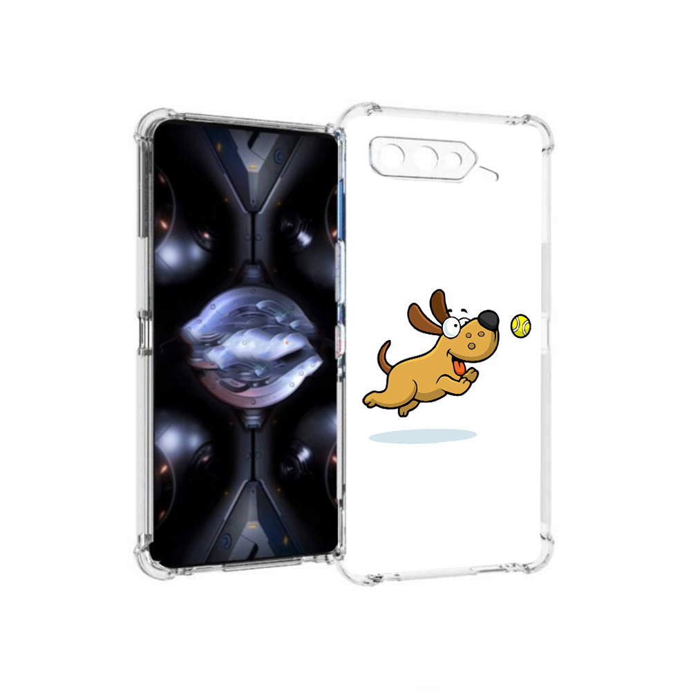 

Чехол MyPads Tocco для Asus ROG Phone 5 Pro пёсик, Прозрачный, Tocco