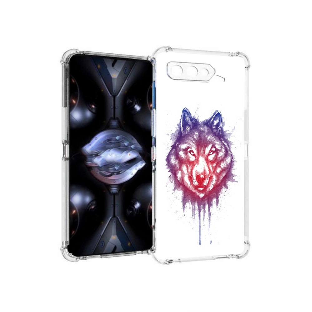 

Чехол MyPads Tocco для Asus ROG Phone 5 Pro пушистый волк, Прозрачный, Tocco