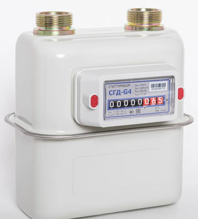 Счетчик газа Счетприбор СГД-G4, 2023 г., 110мм, Левый, Мембранный, G4