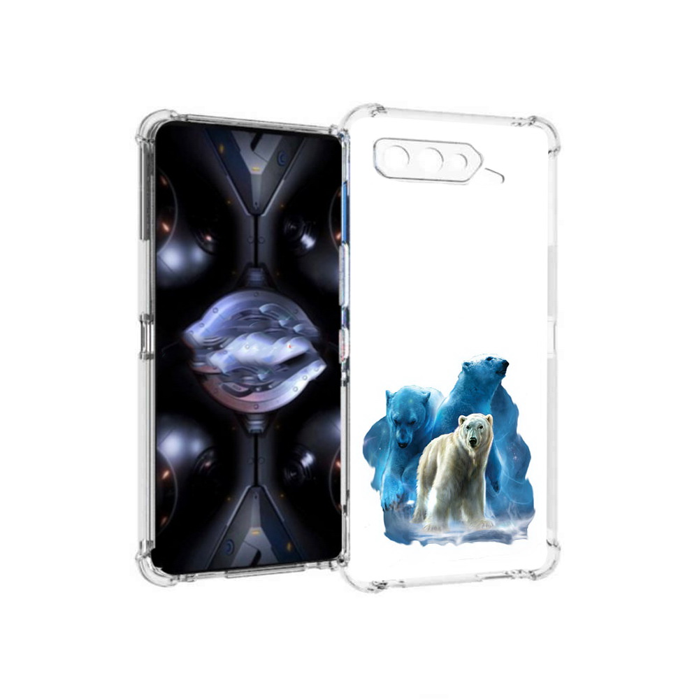 

Чехол MyPads Tocco для Asus ROG Phone 5 Pro полярный медведь, Прозрачный, Tocco