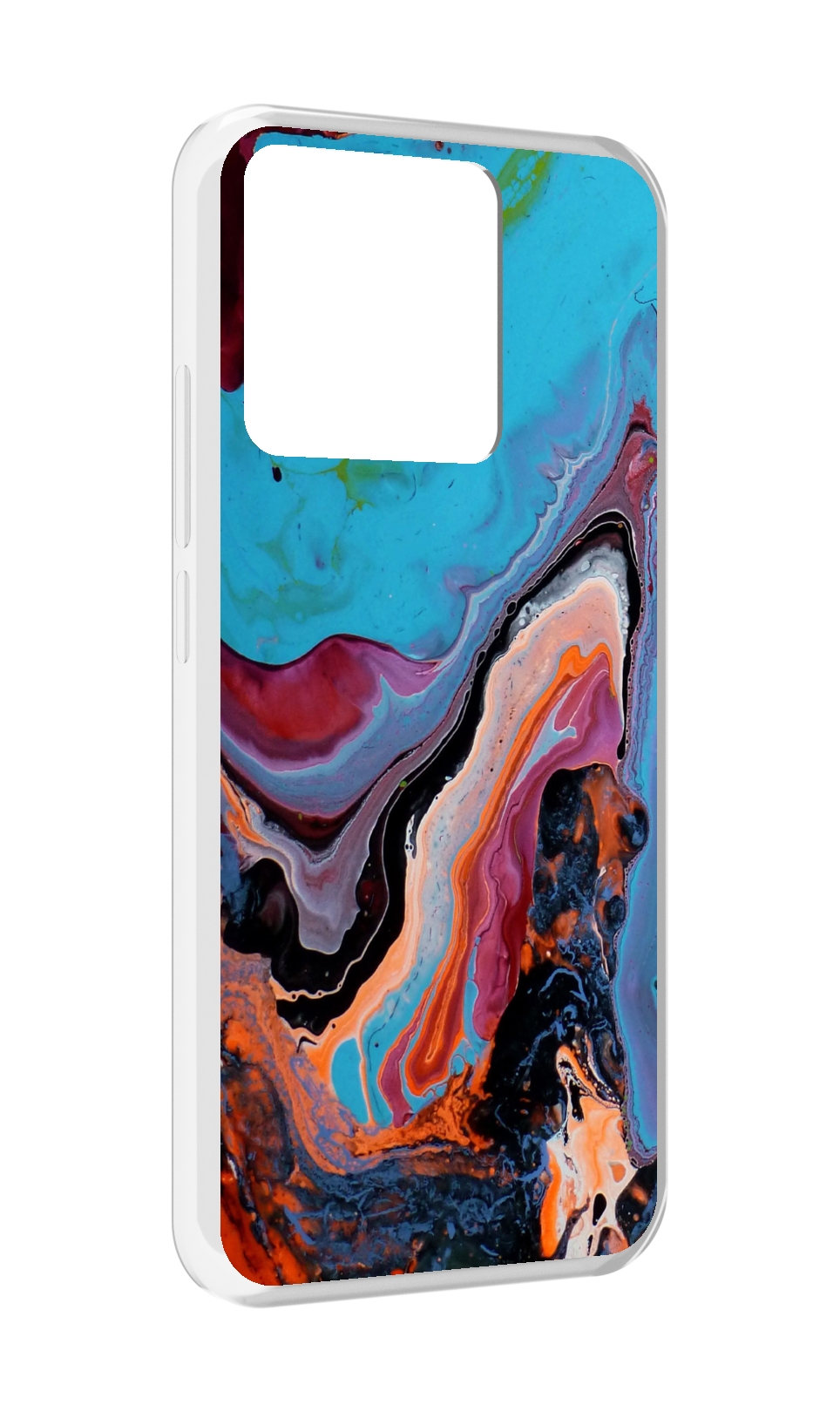 

Чехол MyPads Tocco для Xiaomi Redmi 10A смешанные краски, Прозрачный, Tocco