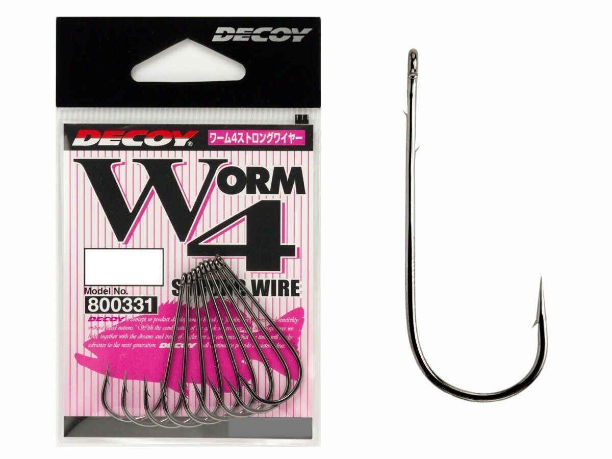 

Крючок Decoy Strong Wire Worm 4 #2/0, Черный, Strong Wire Worm 4
