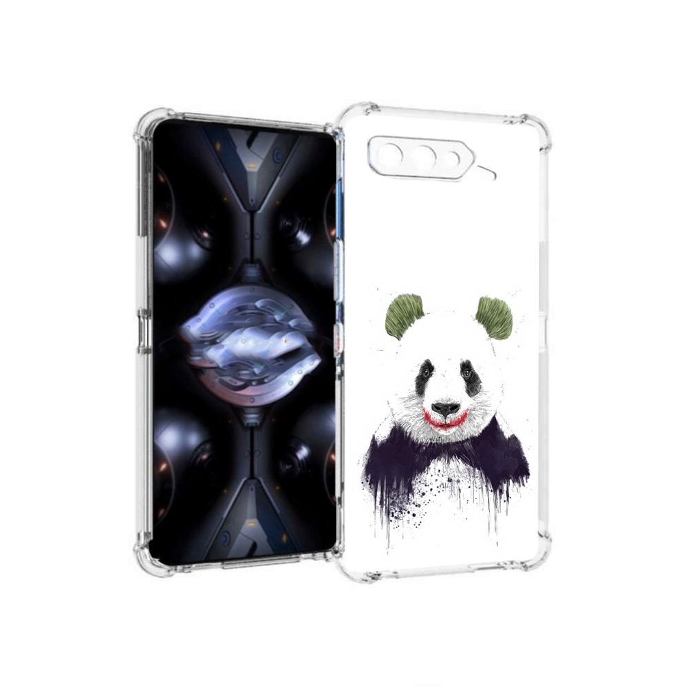

Чехол MyPads Tocco для Asus ROG Phone 5 Pro панда джокер, Прозрачный, Tocco
