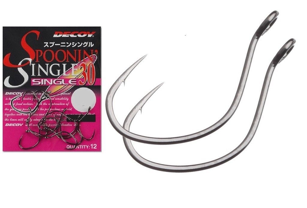 

Крючок Decoy Single Spoonin 30 #8 (12 шт), Черный, Single Spoonin 30