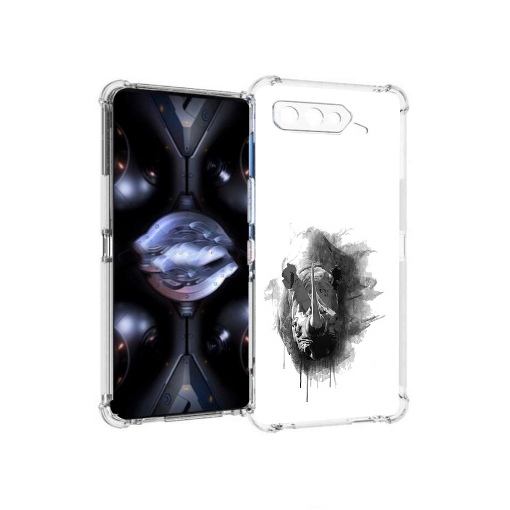 

Чехол MyPads Tocco для Asus ROG Phone 5 Pro носорог, Прозрачный, Tocco