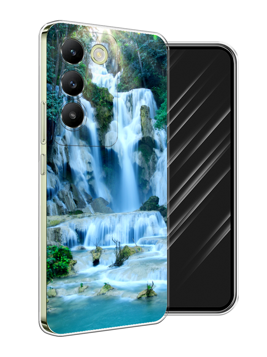 

Чехол Awog на Vivo V30 lite 4G "Водопад 8", Голубой;зеленый, 2610350-1