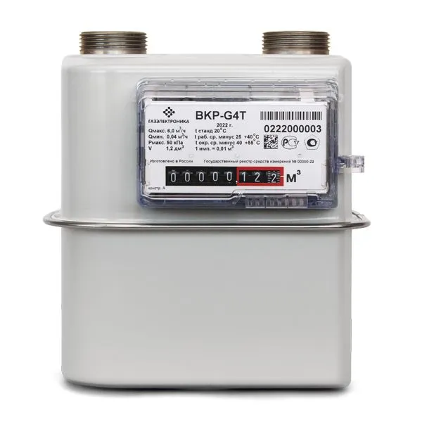 Счетчик газа ГАЗЭЛЕКТРОНИКА BKP-G4T, 2023 г., 110мм,  термокорректор,  Мембранный, Левый,