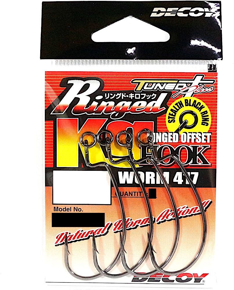 

Крючок Decoy Ringed Kg Offset Worm 417 #1/0 (5 шт.), Черный, Ringed Kg Offset Worm 417