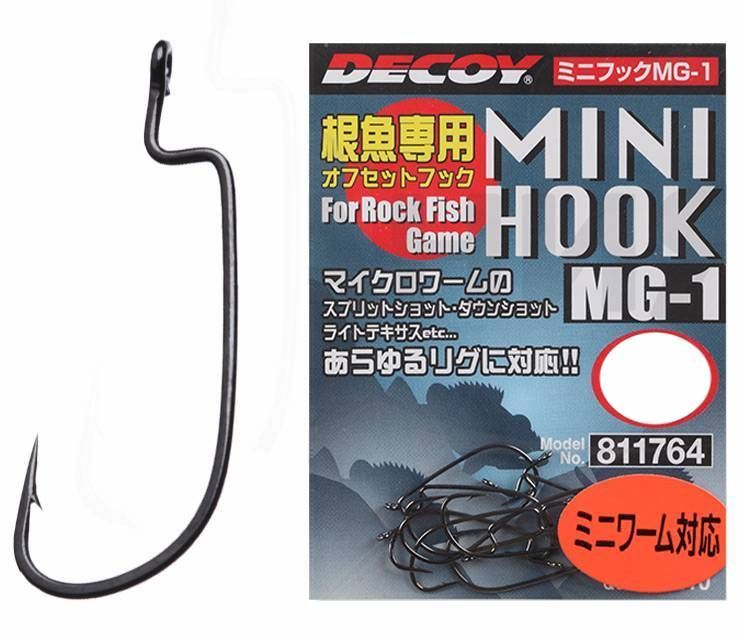 

Крючок Decoy Mini Hook MG-1 #8 (10 шт), Черный, Mini Hook MG-1