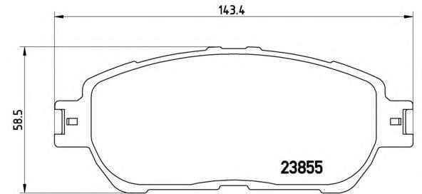 

P83105_колодки дисковые передние toyota previa 3.0 00-05, lexus es 3.0/3.3 01-06