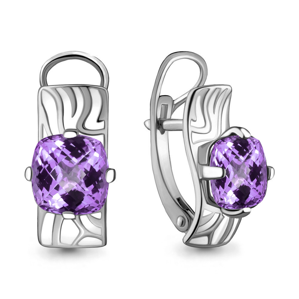 

Серьги из серебра с аметистом Aquamarine 4464404_925_р, 4464404_925_р