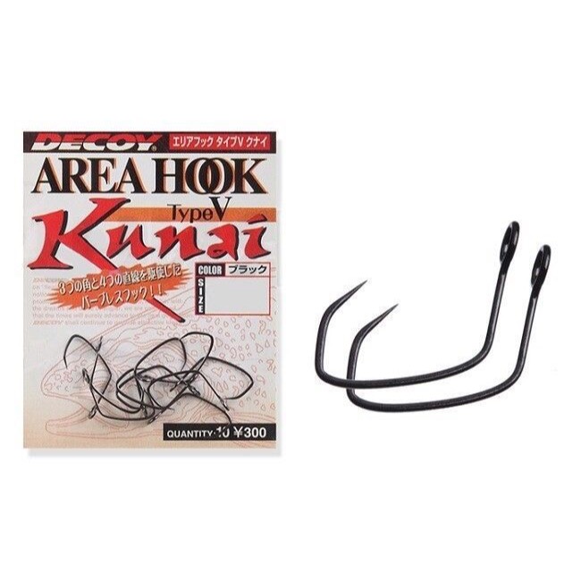 

Крючок Decoy Area Hook V Kunai #08 (10шт), Черный, Area Hook V Kunai