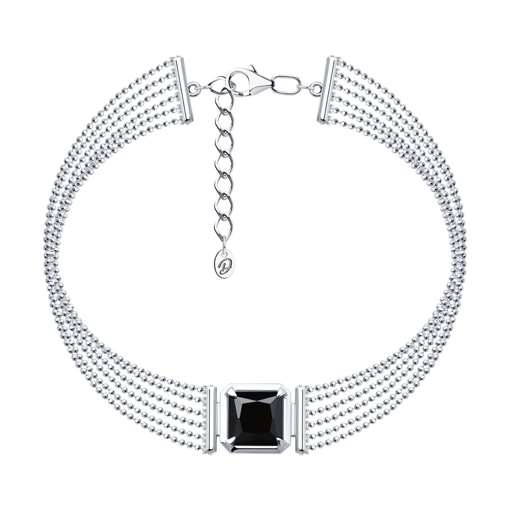 

Браслет из серебра р.  Diamant 94-350-02122-1, оникс, 94-350-02122-1