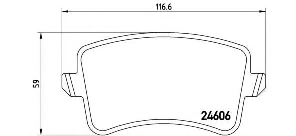 

Колодки тормозные дисковые задн, AUDI: A4 1.8 TFSI/1.8 TFSI quattro/2.0 TDI/2.0 TDI quattr