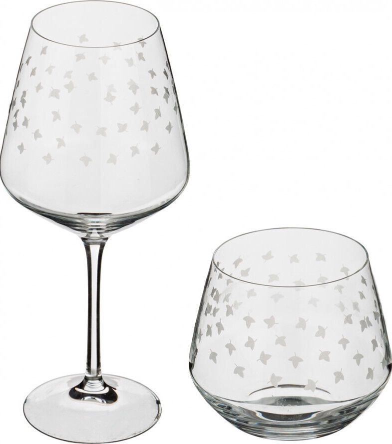 фото Набор из 2 предметов "осень":бокал для вина+стакан для виски 700/500 мл.высота=25/9 см.-30 rona
