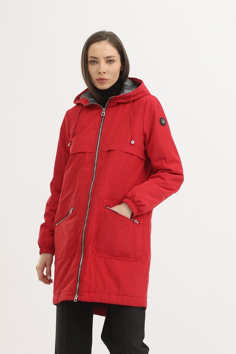 Пальто женское Avi A-14008 красное 44 EU