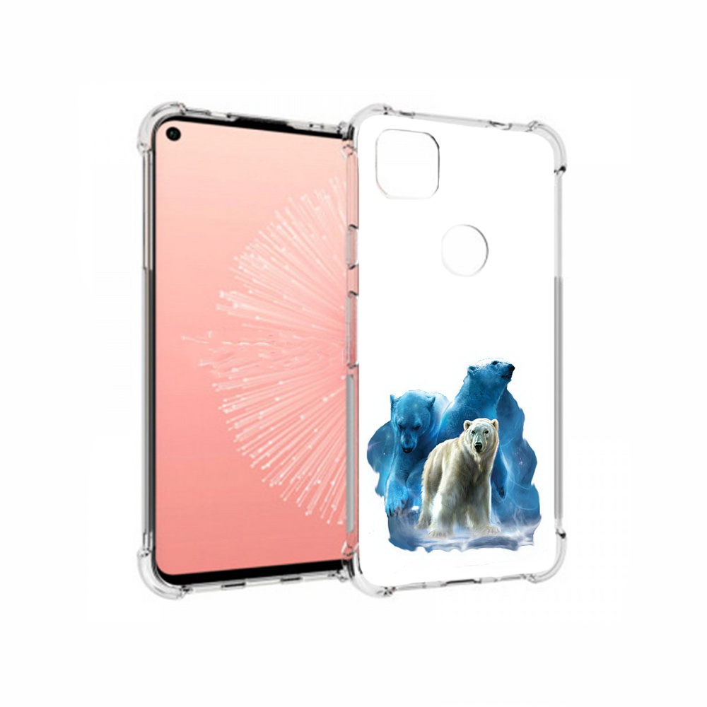 

Чехол MyPads Tocco для Google Pixel 4A полярный медведь, Прозрачный, Tocco
