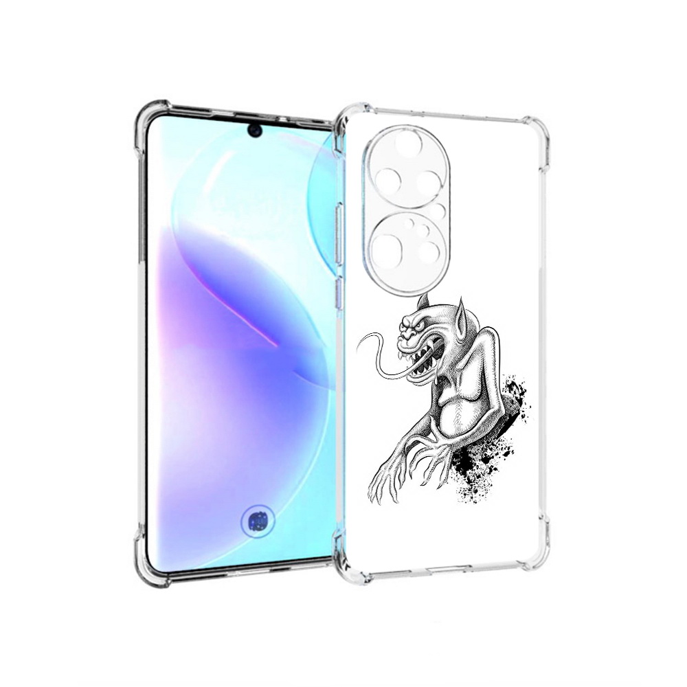 

Чехол MyPads Tocco для Huawei P50 Pro чорт, Прозрачный, Tocco