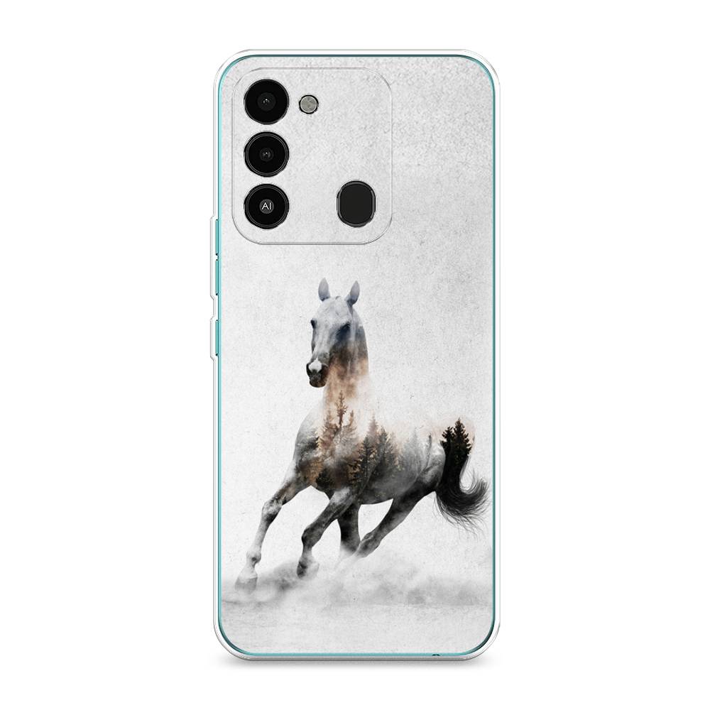 

Чехол Awog на Tecno Spark Go 2022/8С/9 "Лошадь лес", Разноцветный, 301250-2