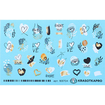

Слайдер-дизайн KrasotkaPro, №169704 «Сердечки с золотом», металлик