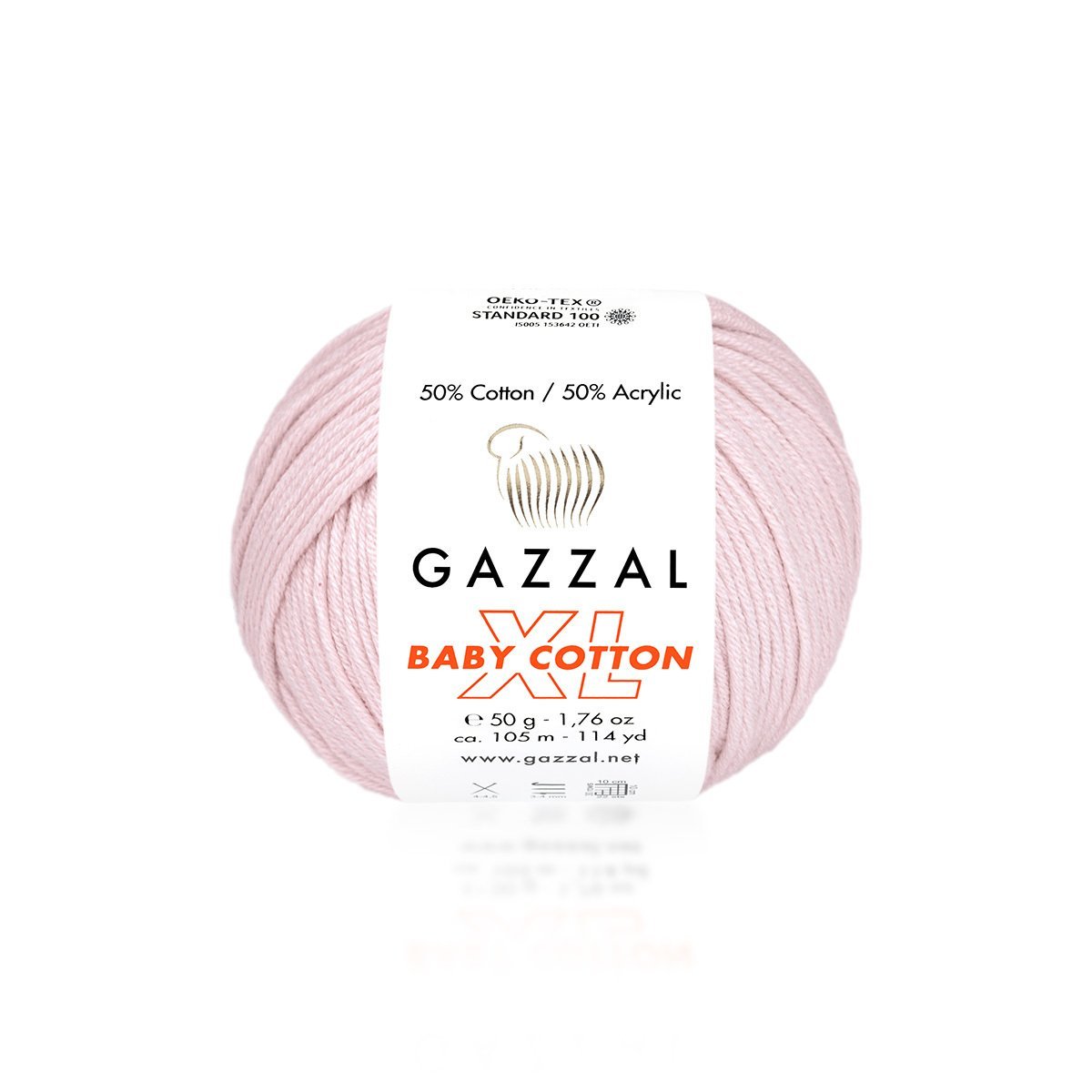 фото Пряжа для вязания gazzal baby cotton xl 3411 дымчатая роза