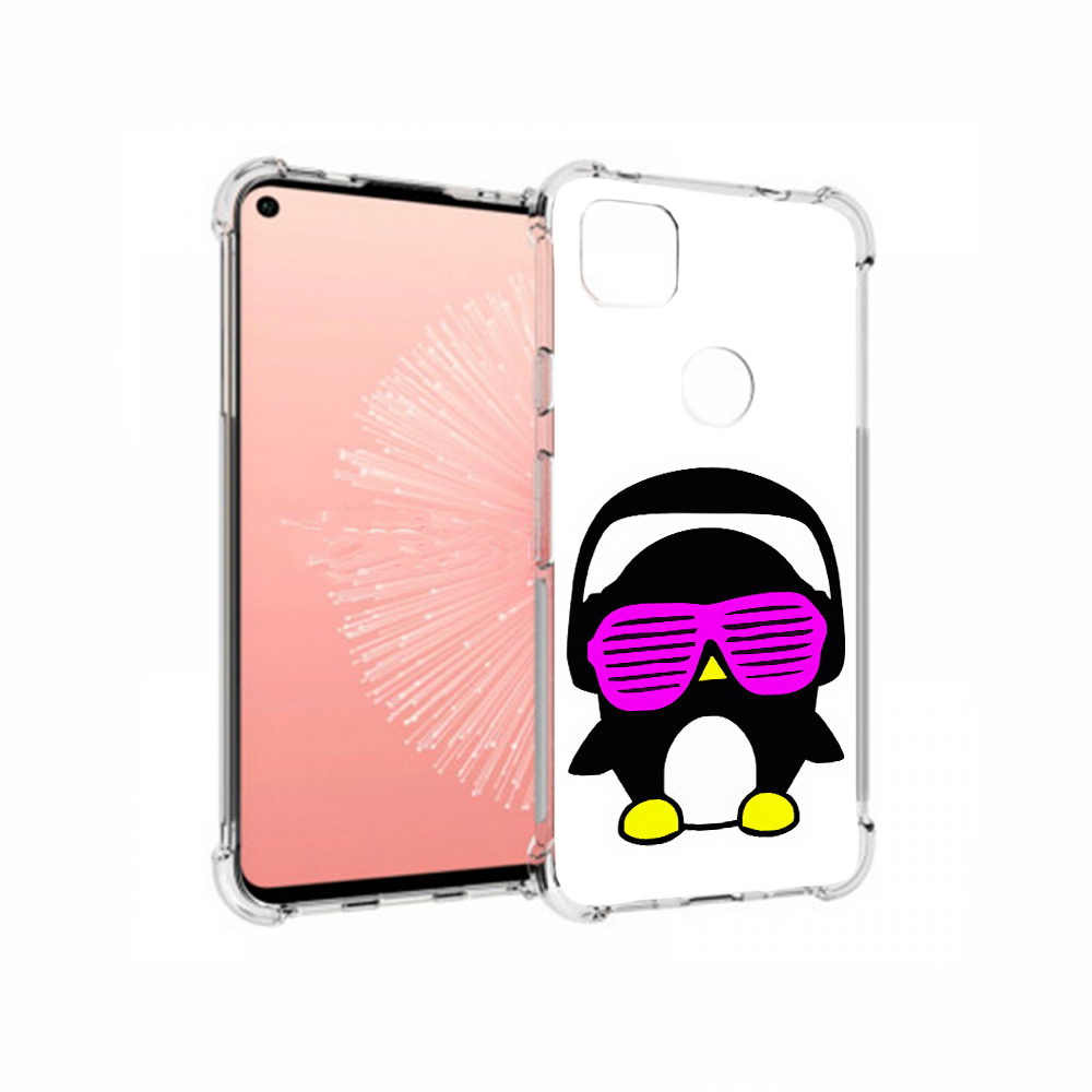 

Чехол MyPads Tocco для Google Pixel 4A пингвин, Прозрачный, Tocco
