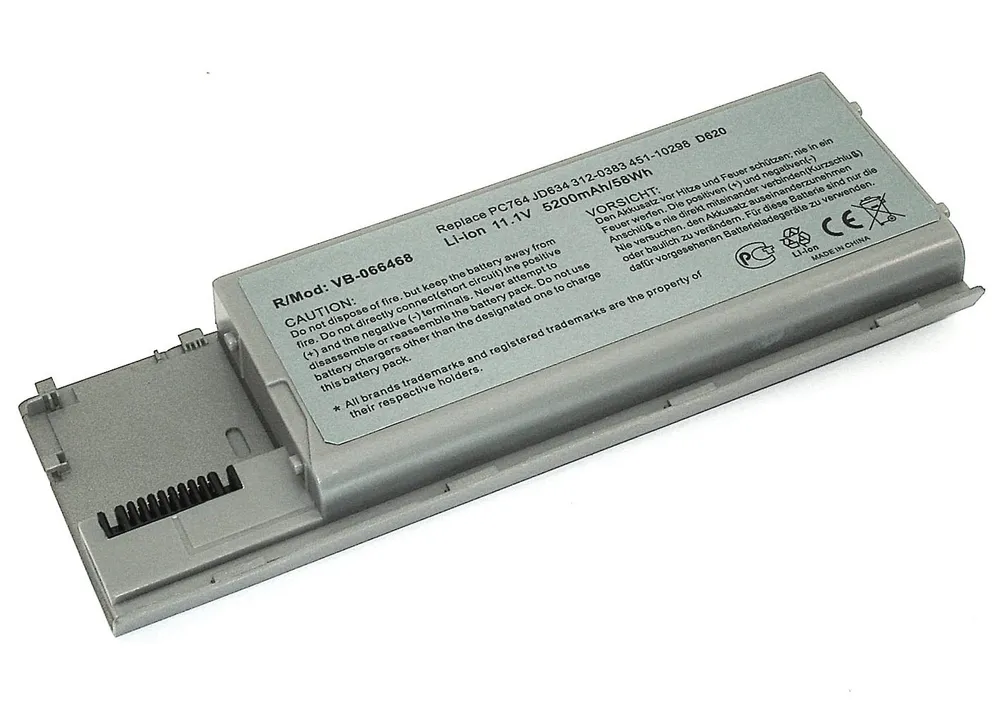 

Аккумуляторная батарея для ноутбука Dell Latitude D620, D630 PC764 5200mAh OEM, PC764 5200mAh OEM