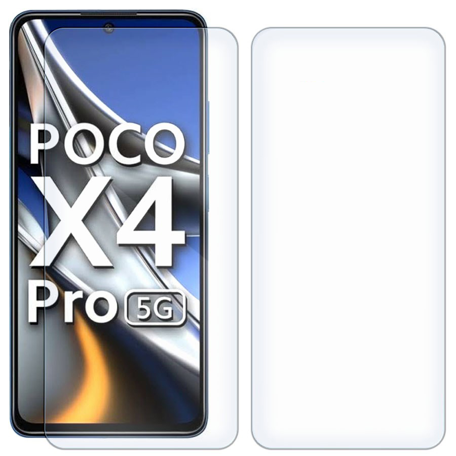 Комплект из 2-x защитных гибридных стекол для Xiaomi Poco X4 Pro 5G