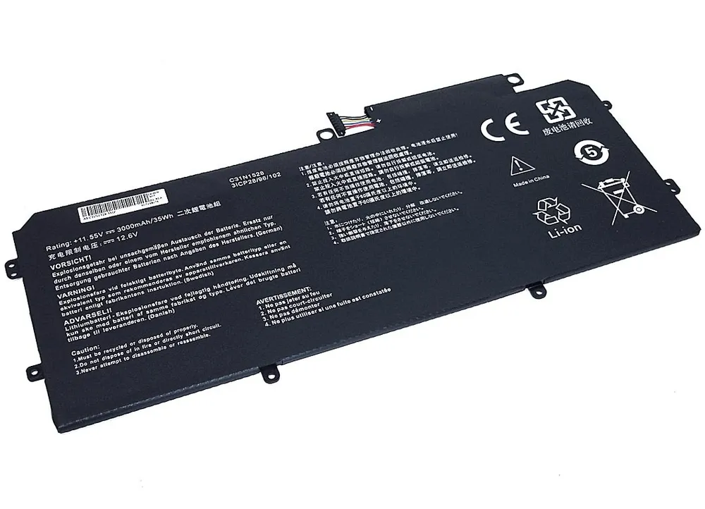 Аккумуляторная батарея для ноутбука Asus UX360 C31N1528-3S1P 11.55V 3000mAh OEM черная