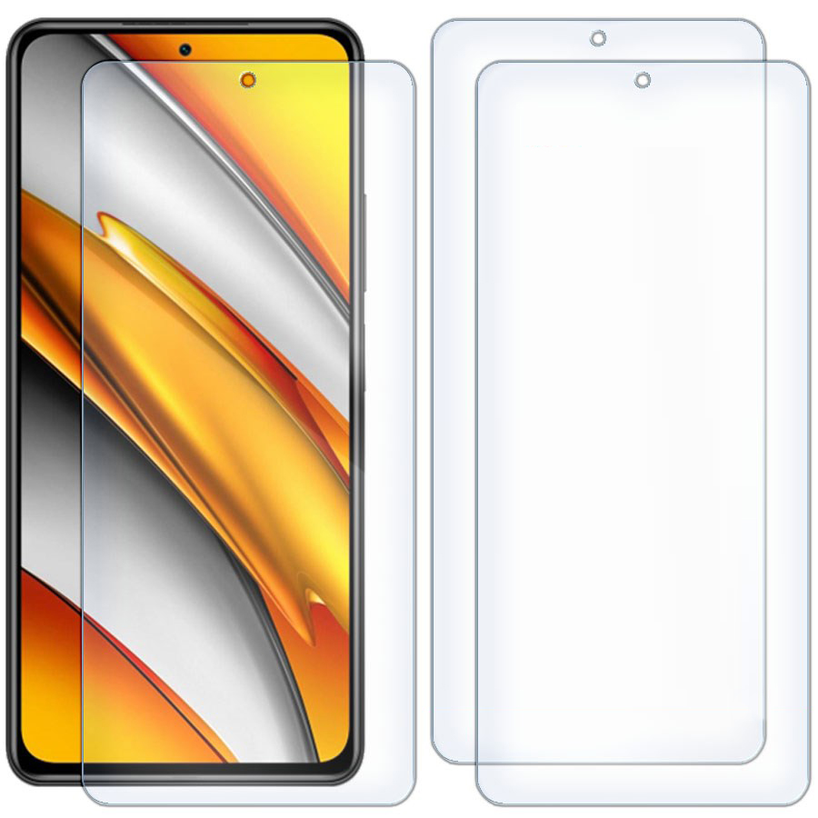 

Комплект из 3-x защитных гибридных стекол для Xiaomi Poco F3