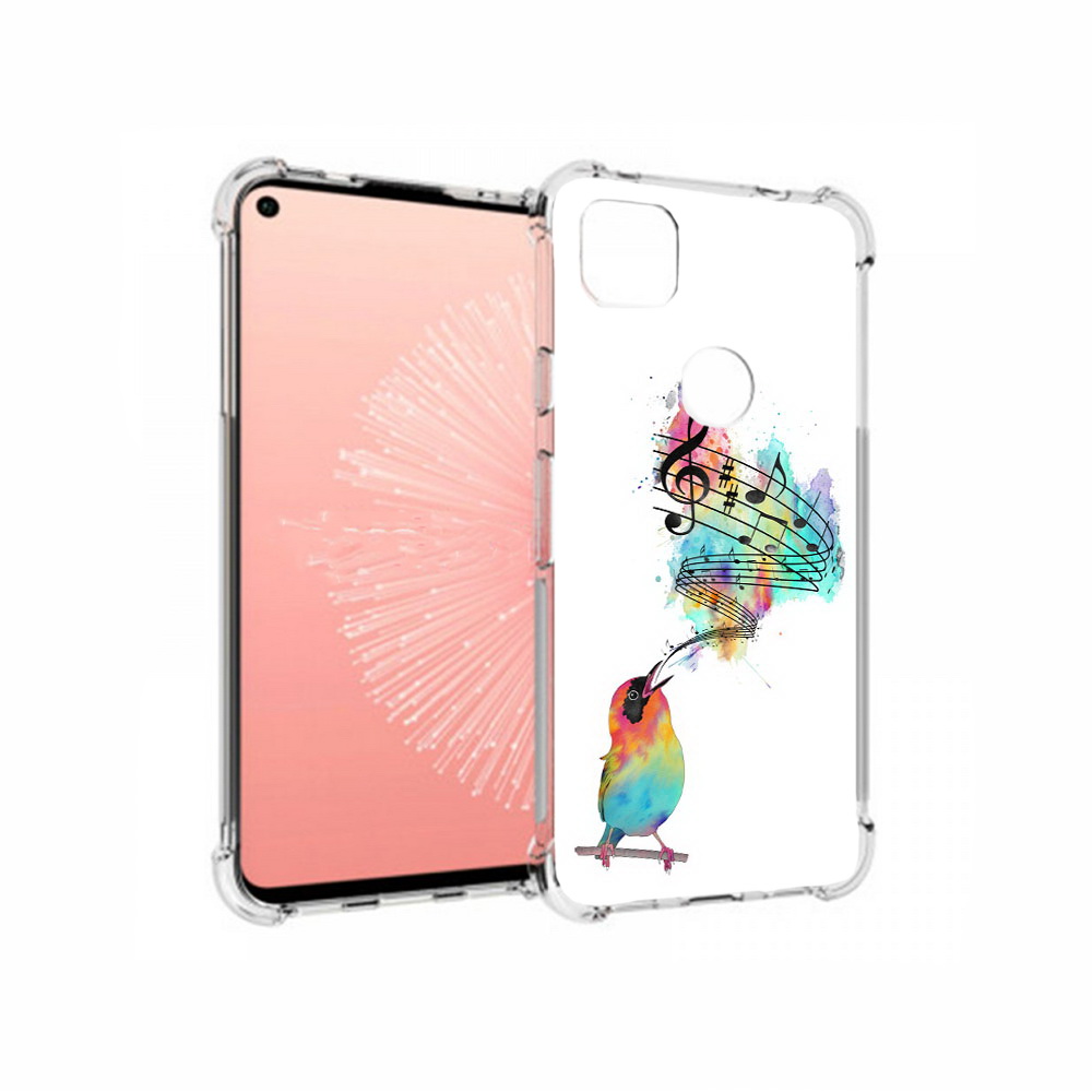 

Чехол MyPads Tocco для Google Pixel 4A певчая птичка, Прозрачный, Tocco