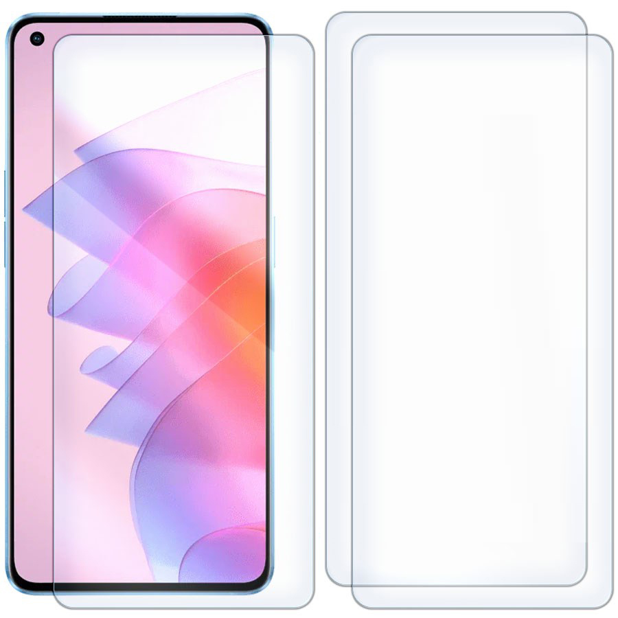 Комплект из 3-x защитных гибридных стекол для OPPO Reno7 Pro 5G