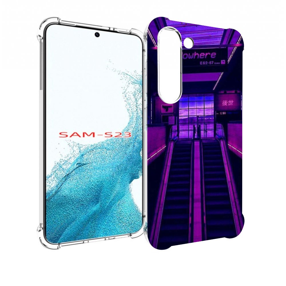 

Чехол MyPads фиолетовый эскалатор для Samsung Galaxy S23, Прозрачный, Tocco