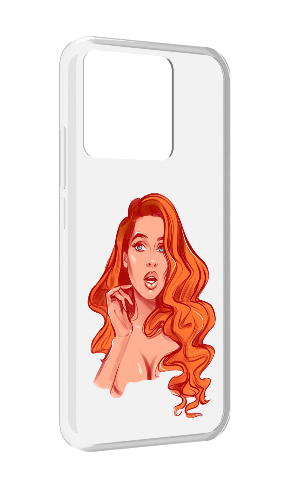 

Чехол MyPads Tocco для Xiaomi Redmi 10A рыжая-девушка-модельной-внешности женский, Прозрачный, Tocco