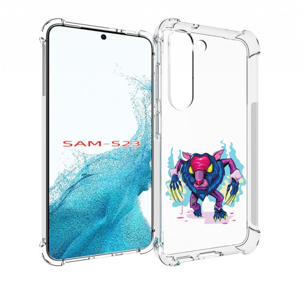

Чехол MyPads фиолетовая-россомаха для Samsung Galaxy S23, Прозрачный, Tocco