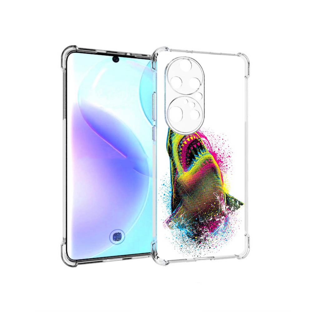 

Чехол MyPads Tocco для Huawei P50 Pro челюсти-2, Прозрачный, Tocco