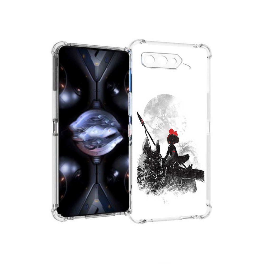 

Чехол MyPads Tocco для Asus ROG Phone 5 Pro мононоке, Прозрачный, Tocco
